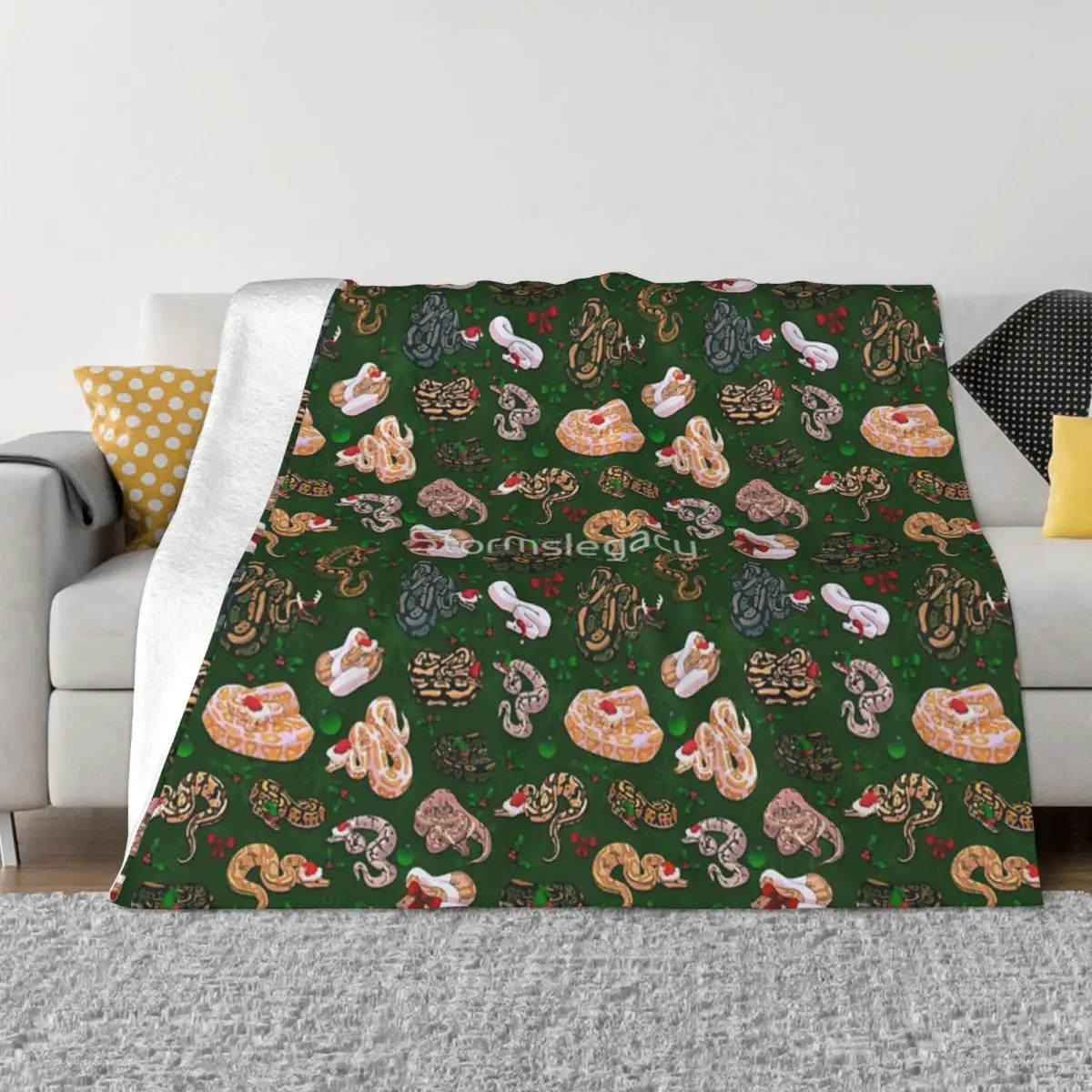 Ball Python Morph Xmas Holiday Coperta Copriletto Sul Letto Coperta Kawaii Ins Wind