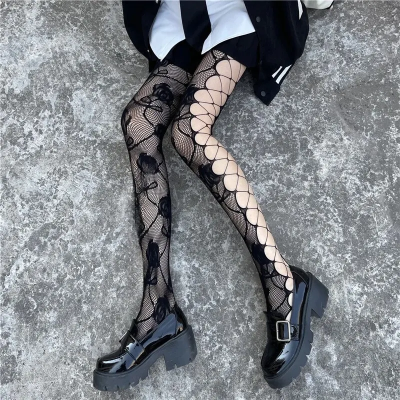 Sexy-Hollow-Out-Fishnet-Socks-Sweet-Cool-Girl-Pantyhose-Pure-Lace ...