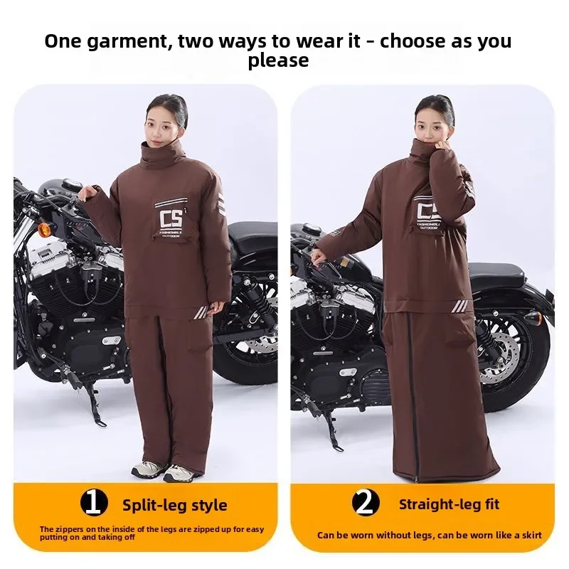 좋은 품질의 야외 사이클링 재킷 전기차 방풍 코튼 두꺼운 방수 오토바이 방한복