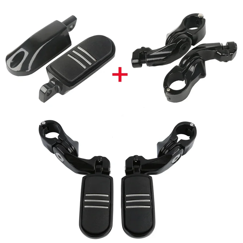 Universal 1-1/4 inch 32mm Motorcycle Foot Rest Highway Engine Guard Foot Pegs Mount For Harley Honda Kawasaki Suzuki