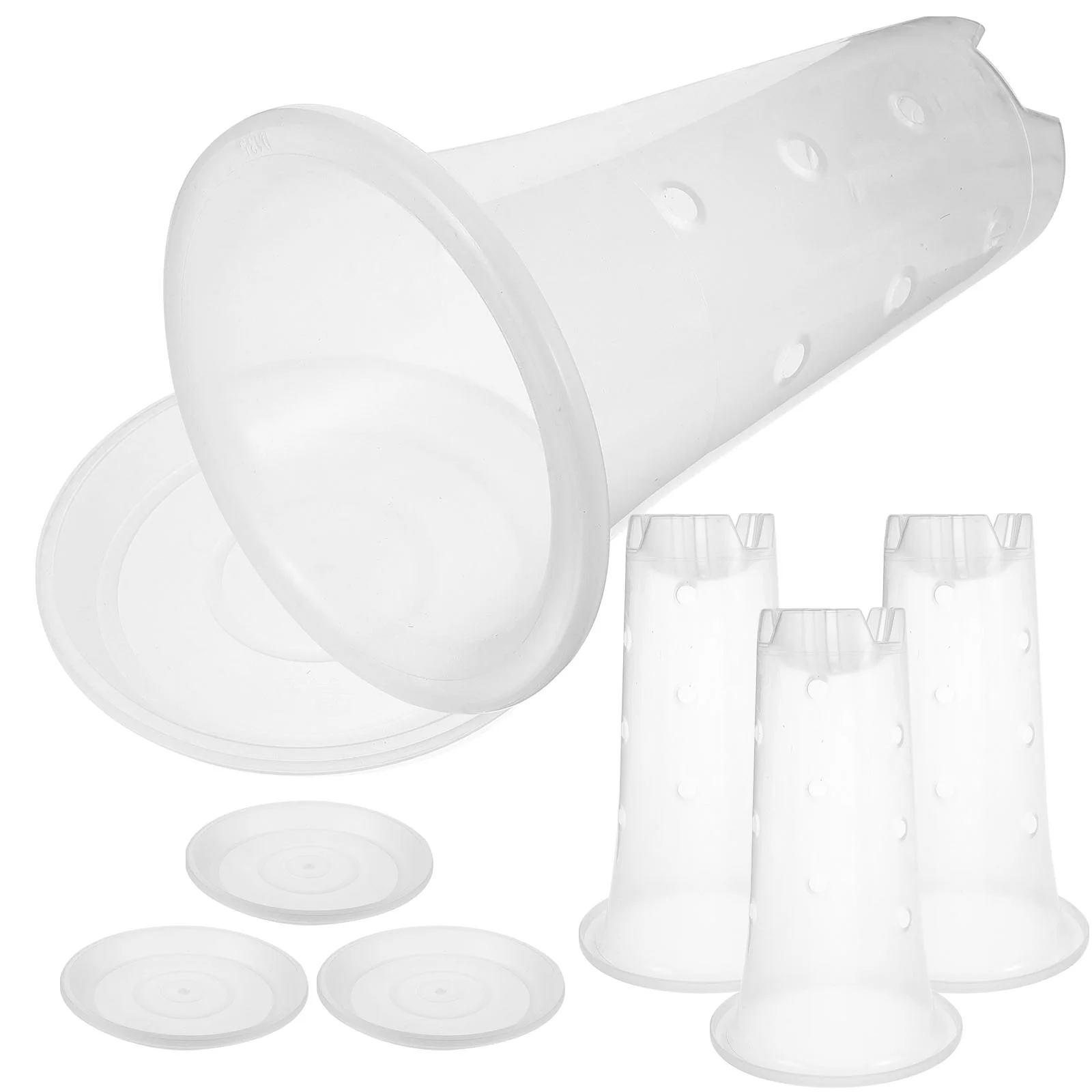 

1 Set of Plastic Plant Nursery Garden Pots Plastic Orchid Planters Flower Planter Gardening Supplies