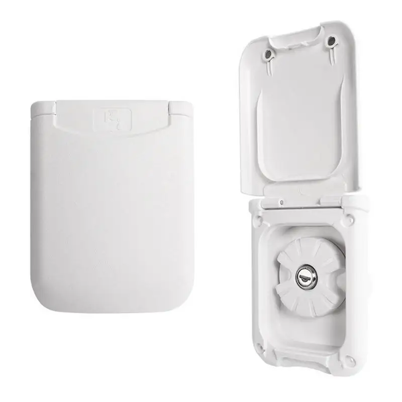 Camper Gravity Water Inlet With Magnetic Cover RV Fresh Water Fill Hatch Inlet Filter Lockable RV Water Inlet Cover Trailer Tank
