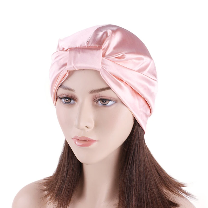 Sleeping Cap Night Silk Sleeping Cover For Women With Elastic Ribbon For Hair Care Long