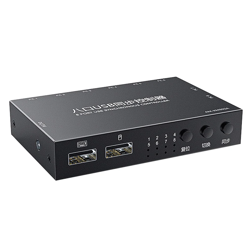 Controlador Síncrono, KVM Extender, Live Screen Splitter, 8 Portas