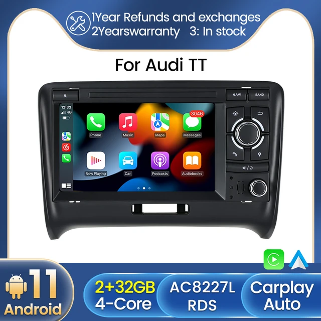 7 AI Voice 2 Din Android Auto Radio for Audi TT MK2 8J 2006 - 2014 Car  Radio Multimedia GPS Carplay Car Radio - AliExpress