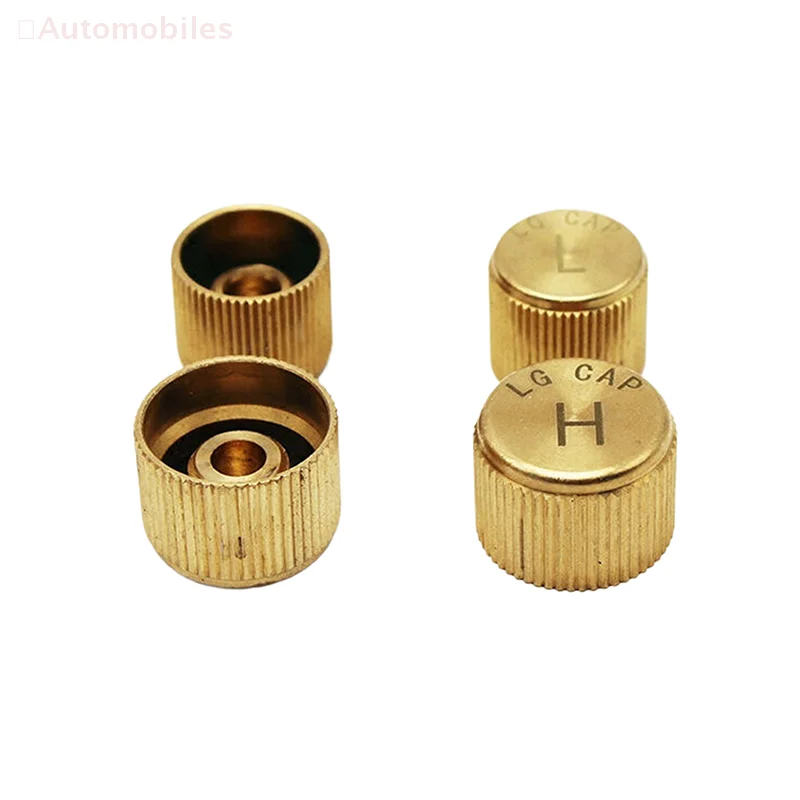 Automotive Air Conditioner Dust Cover Valve Caps - High/Low Pressure Port Accessories