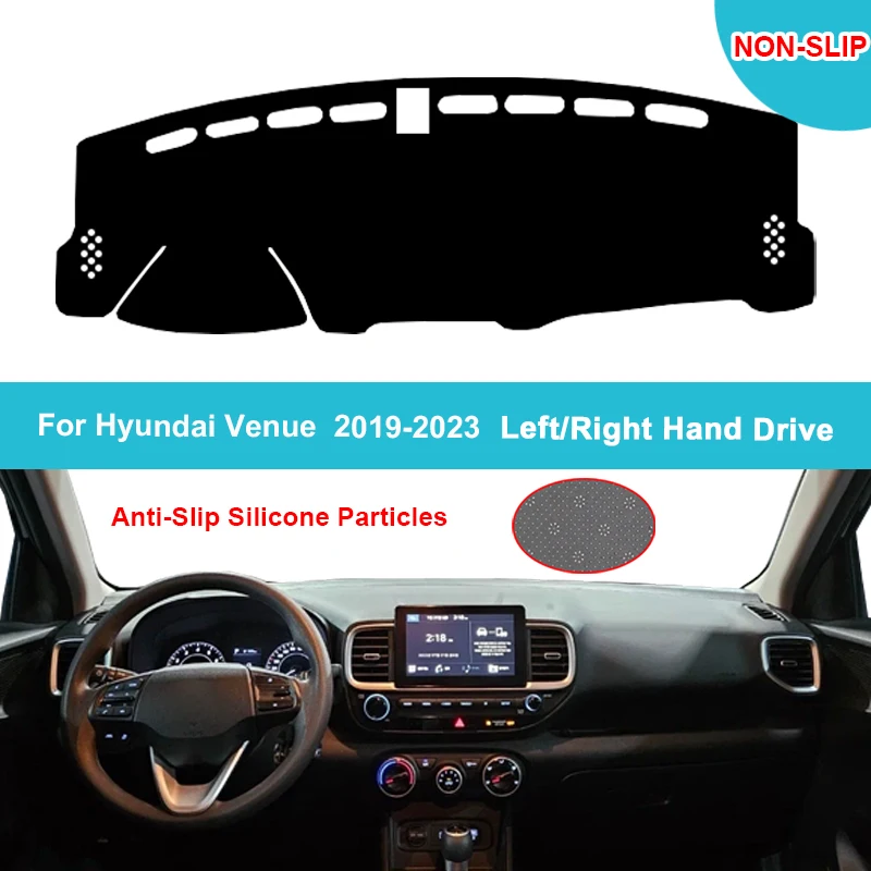 

Чехол для приборной панели автомобиля, коврик для приборной панели для Ford Hyundai Venue 2019 2020 2021 2022, фланелевый замшевый полиэстеровый ковер, защита от солнца