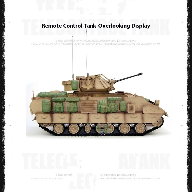 Rc Car Tank 2.4g1/16 Remote Control M2a2 Model Sound-light Tank Second Generation Motherboard Boy's Birthday Gift 5