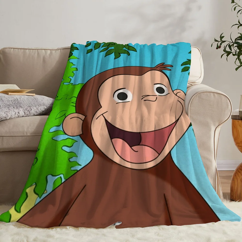 Curious George Bed Throw Blanket for Sofa Decoration Throws Blankets for Sofa Luxury Bedding Home Interior Blanket King Size 3