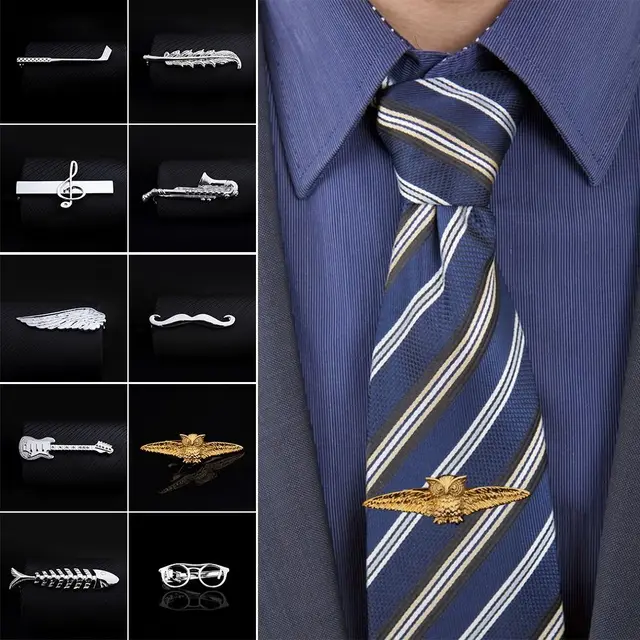 Pinzas Metálicas Simples Para Corbata, Cierre De Barra, Pinz | Cuotas