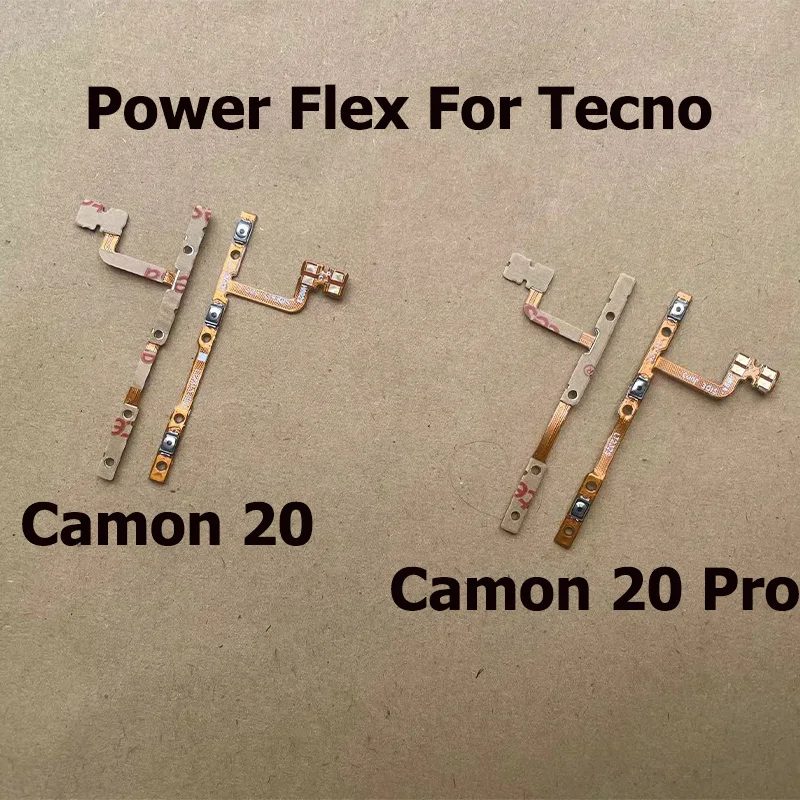 

Mute Switch Power Key Ribbon Repair Part For Tecno Camon 20 Pro Power ON OFF Volume Button Flex Cable CK6n CK6n CK7n