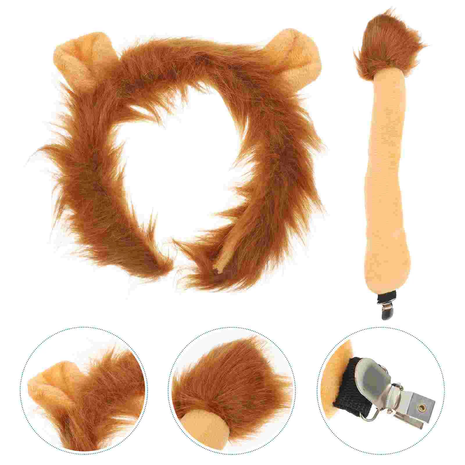 Lion Headband Comfortable Animal Ears Costume Accessory Stage Prop Party Supplies Photography Gadgets Teen Accessories