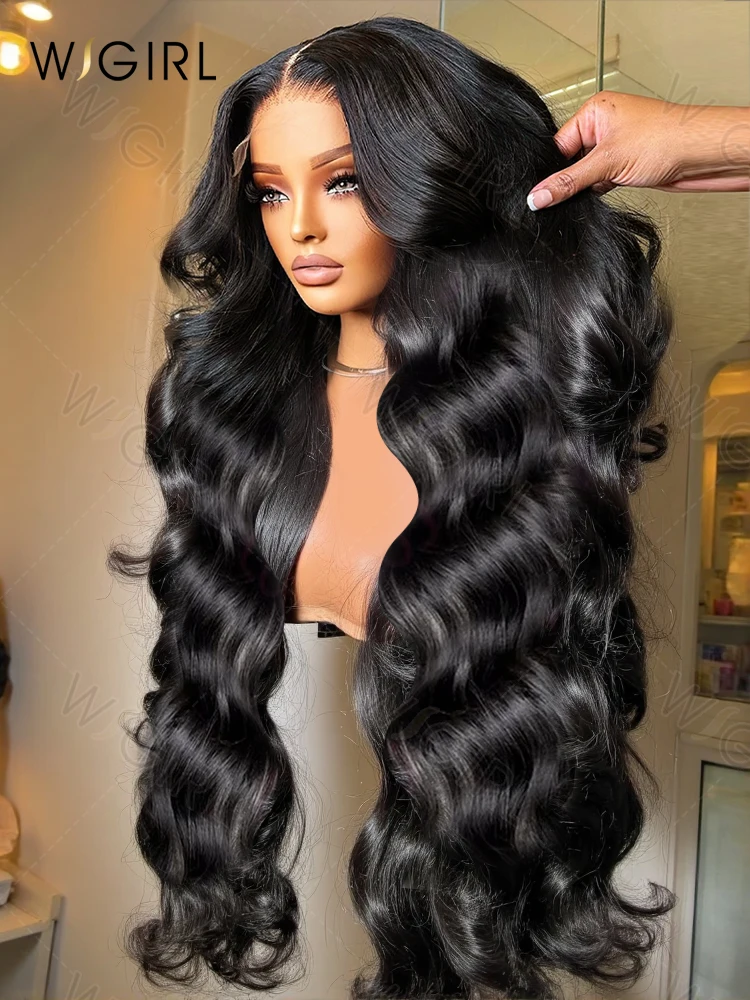 Human Hair Wig 200 Density 30 36 Inch 13x6 HD Transparent Body Wave Lace Front Brazilian Wavy 13x4 Lace Frontal