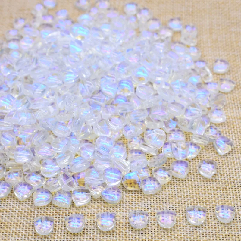 30pcs 9mm Multicolor Glass Tulip Flower Beads