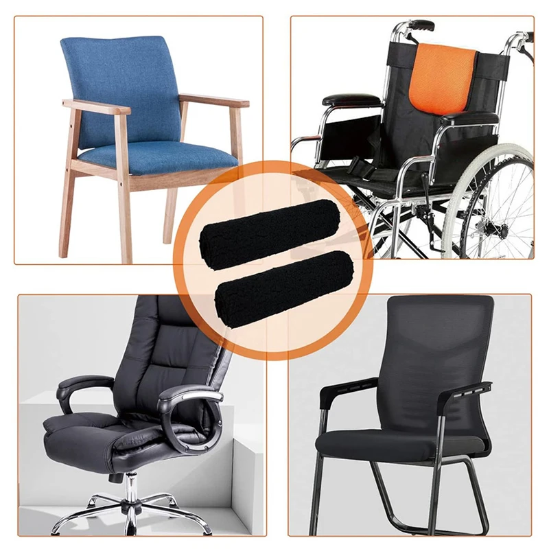 2Pcs Armrest Cushion For Office Chair Wheelchair Arm Covers Office Chair Armrest Cushion Walker Handle Pads