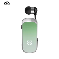Retractable Bluetooth Earphone - Single Side Wireless Headset with Long Battery Life (K20 Green)