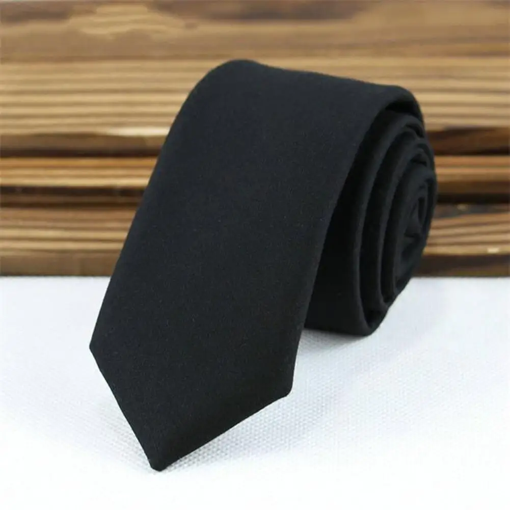 Schwarz Farben Dünne 5CM männer Krawatte Polyester Krawatten Für Mann Gestreiften Punkte Solide Jacquard Krawatte Business Party corbatas – Detail 16