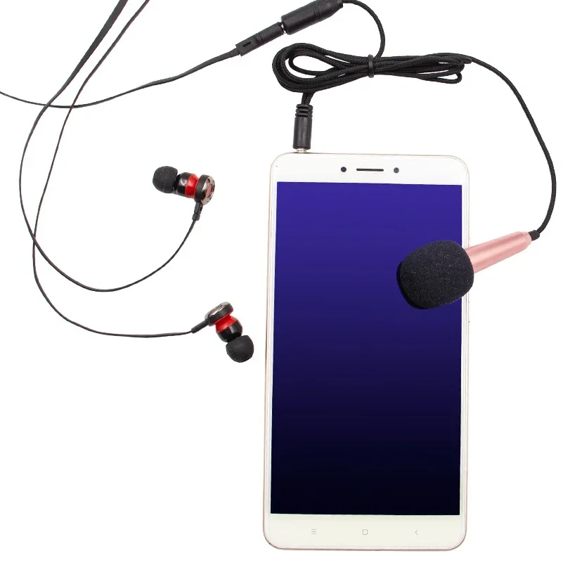 

Mini Phone Microphone Handheld Mic 3.5mm Stereo Studio Karaoke Condenser Microphone For Phone Computer Mini Phone Mic In Stock