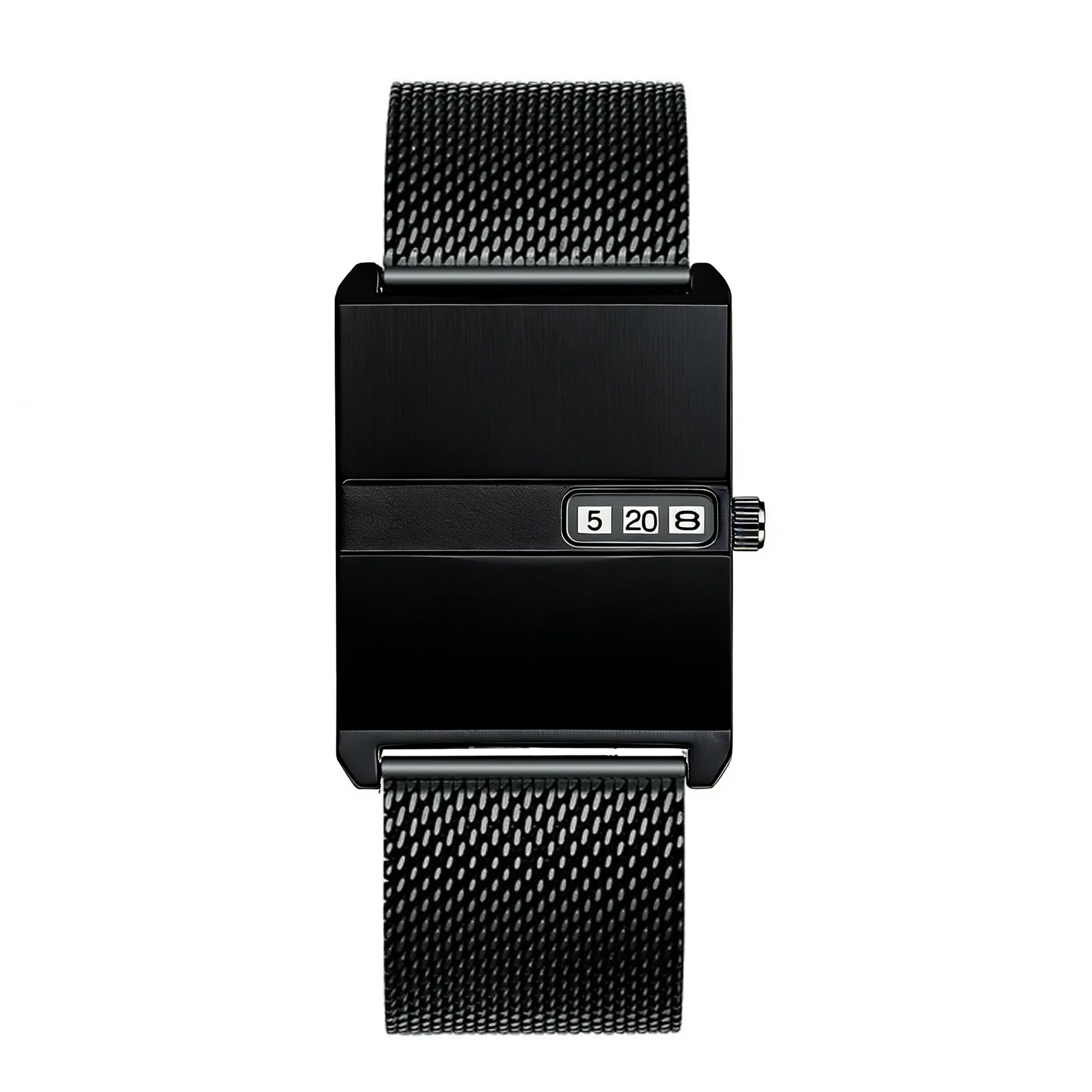 Elegant Retro Ladies' Watch with Large Dial and Digital Calendar