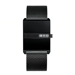 Elegant Retro Ladies' Watch with Large Dial and Digital Calendar (Black)