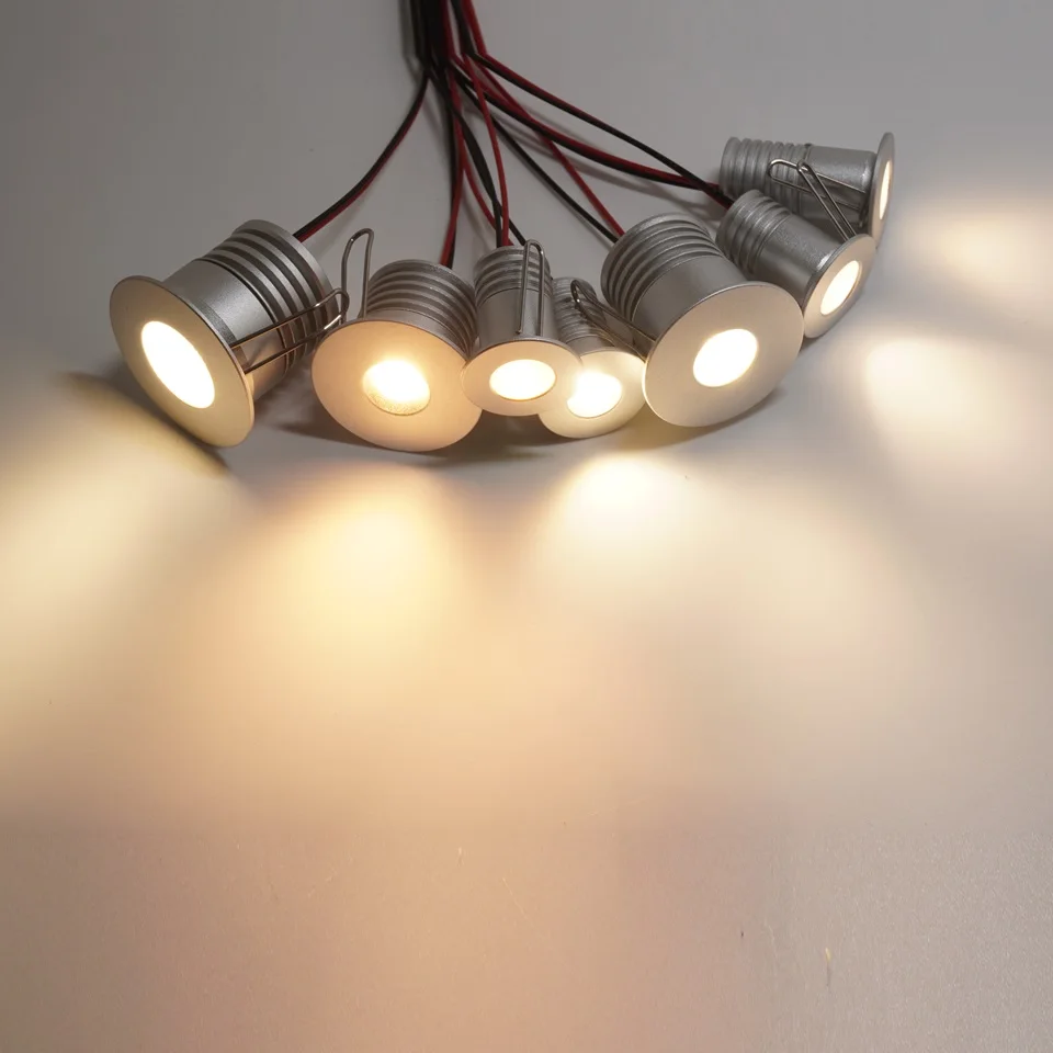 EtrnLED 미니 스팟 Led 조명 12V 24V 인테리어 초점 매립형 스포트라이트 캐비닛 쇼케이스 천장 조명 고휘도 1W 2W 3W