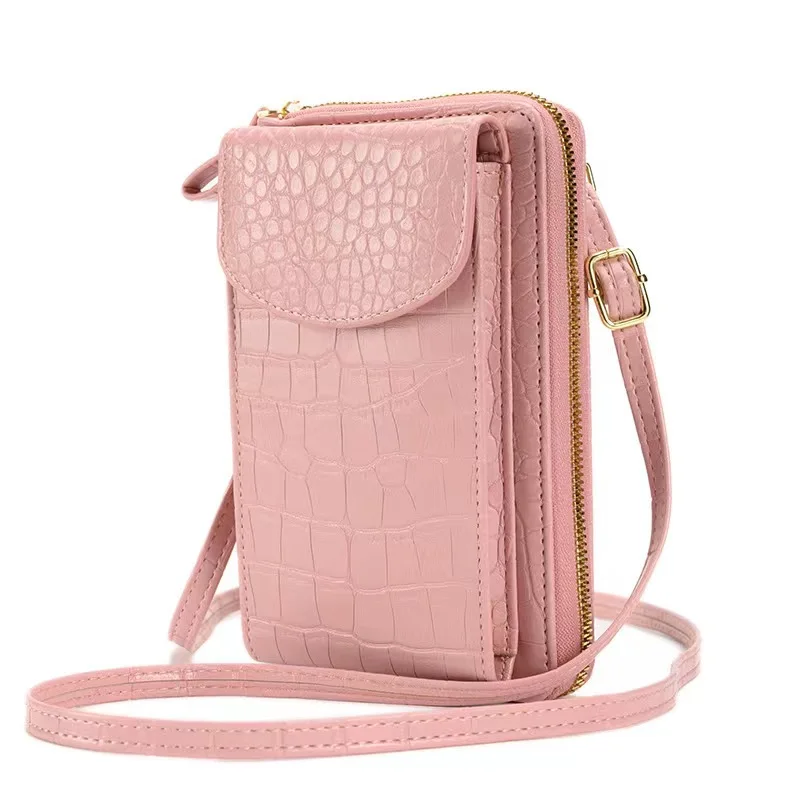 Woven Women's Crossbody Mini Bag Mobile Phone Bag Hanging Wrist Coin Purse Summer