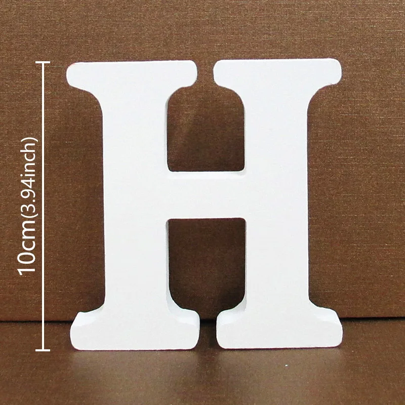 White Wooden Alphabet Letter - Personalized DIY Home & Event Decor, 10CM