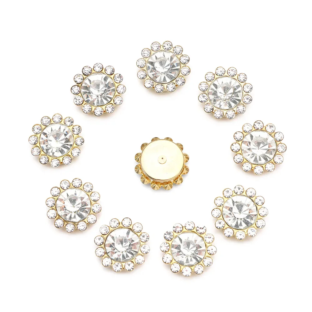 360 Botones De Diamantes De Imitación, Botones De Flores, Botones De
