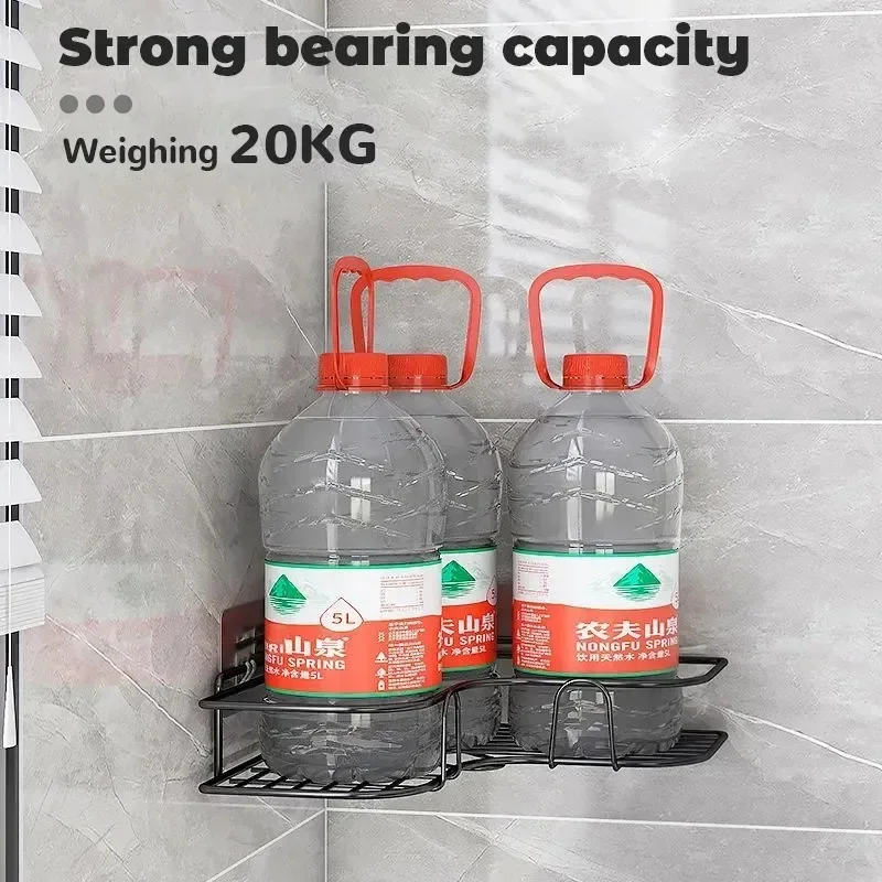 Toilet Storage Rack Bathroom Shelf No-Drill Corner Shelf Shower Wall Mounted Shelf Bracket Bathroom Accessory Organizer Shampoo 2