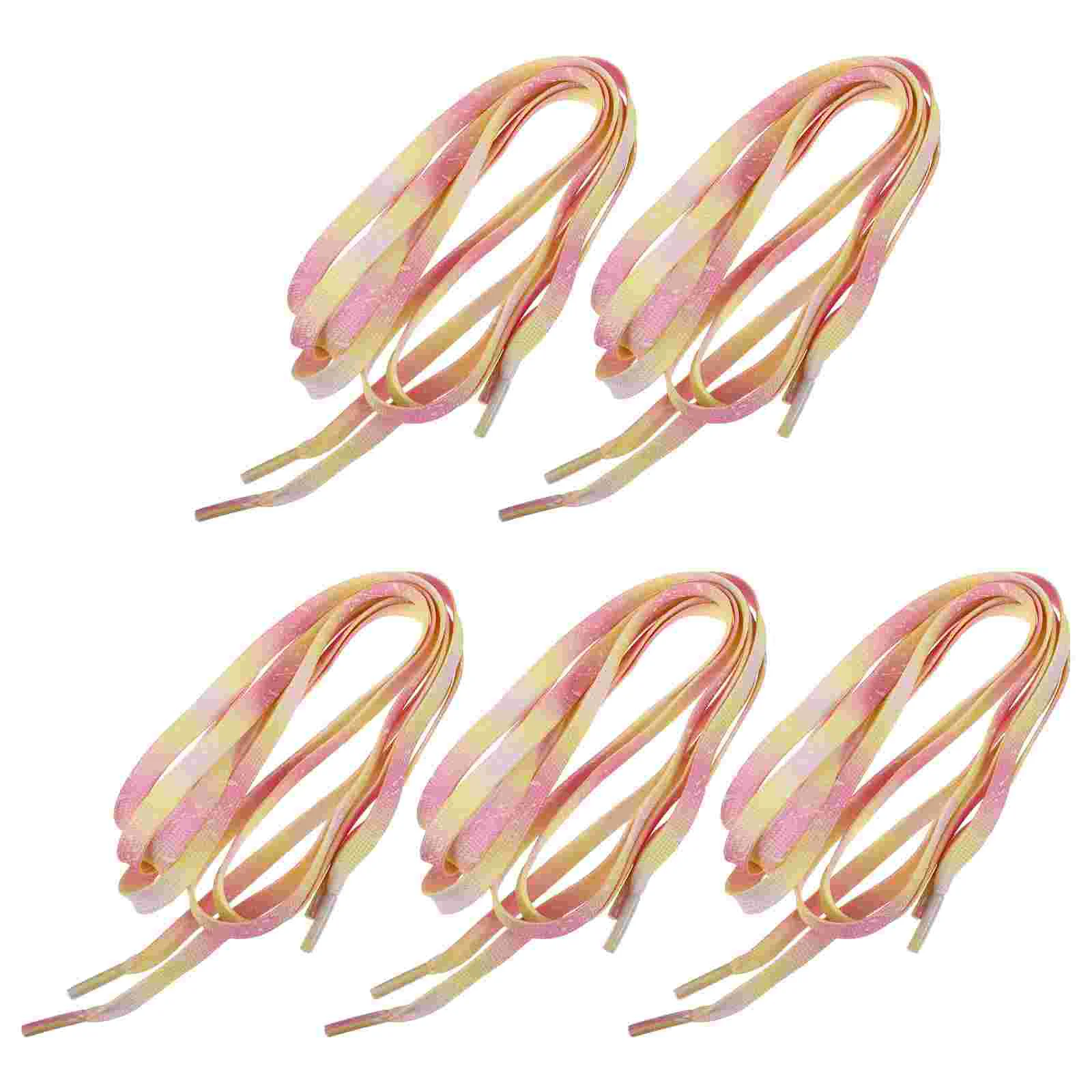 

5 Pairs Glow-in-the-dark Shoe Laces Rope Decorative Elastic Shoes for Outdoor Pattern