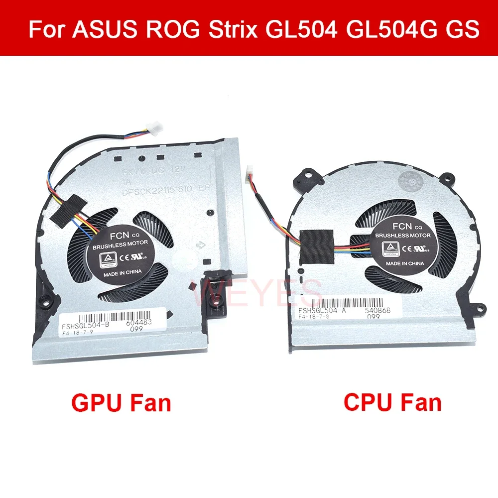 

4 контакта 13NR00L0P12011 13NR00L0P11011 совершенно новый 12 в 1 а ЦПУ охлаждающий вентилятор для ASUS ROG Strix GL504 GL504G GL504GS GL504GM GL504GW
