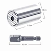 Universal 7-19mm Torque Wrench Head Socket Sleeve Multi Purpose Spanner Key Power Drill Adapter Magic Hand Tools Set 4