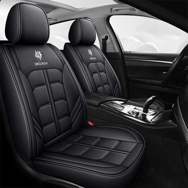 1PC 자동차 시트 커버 PU 가죽 앞좌석 싱글 시트 쿠션 (사계절용, 대부분의 자동차 SUV 차량에 호환 가능)