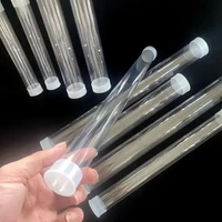 10PCS Naxilai Transparent Clear Plastic Small Empty Storage Tubes wall thickness 0.5mm packaging plastic round tube hollow tube 4