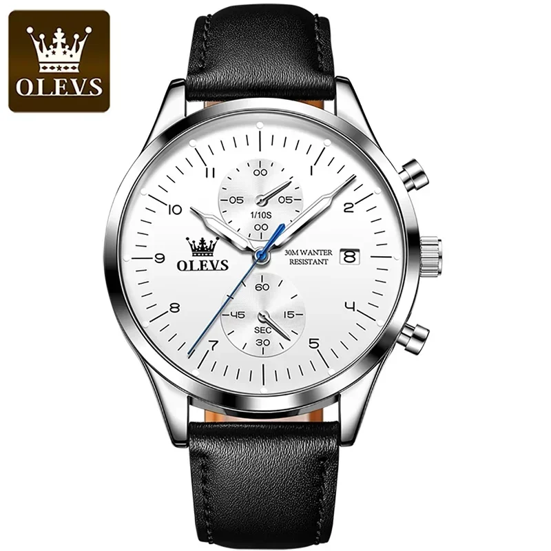 OLEVS Watches for Men Original Brand Quartz Luxury Business Men's Watch Waterproof Luminous Date Fashion Chronograph Wristwatch