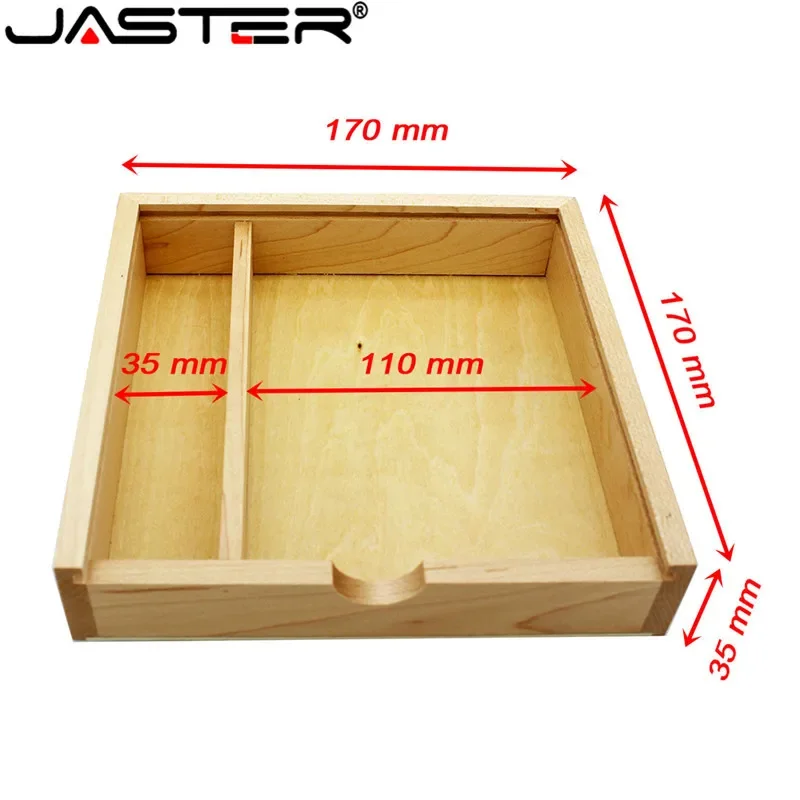 JASTER Walnut Photo Album USB Flash Drive, Photography Box Custom Logo Wedding Gift, 64GB 32GB 16GB 8GB, Memory Stick - Image 2