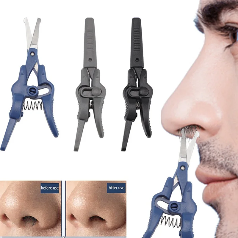 

1pc Stainless Steel Nose Hair Scissors Trimmer Nose Hair Scissors Round Head Beauty Trimmer Portable Ergonomics Nose Hair Cutter
