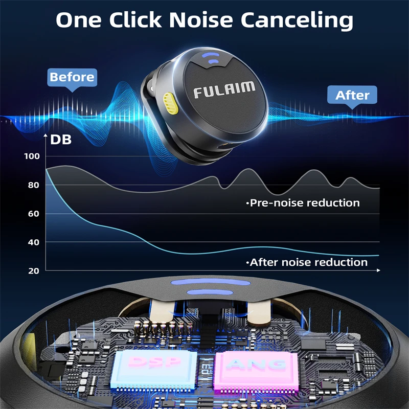 wireless lavalier microphone FULAIM X3 Wireless Lavalier Microphone For iPhone/Android/PC/Laptop 1 Click Noise Canceling Audio Lapel Mic for Video Recording