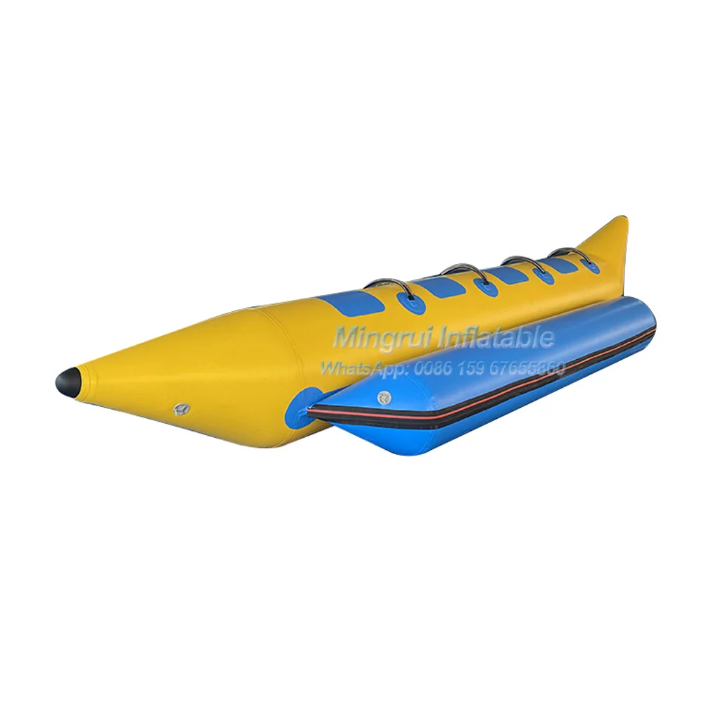 Inflatable Yellow Banana Boat, Water Park Games, Flying Fish, Towable Tube, Hot Sale