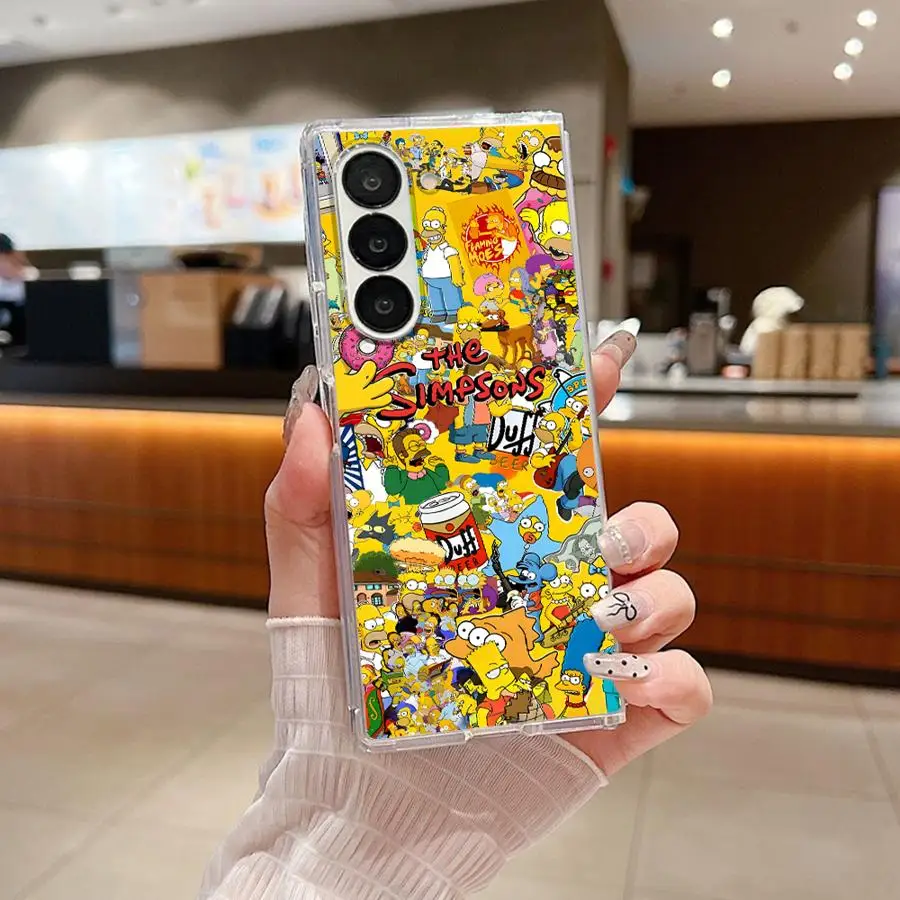 Transparent Soft Phone Cover with Funny The Simpsons Design