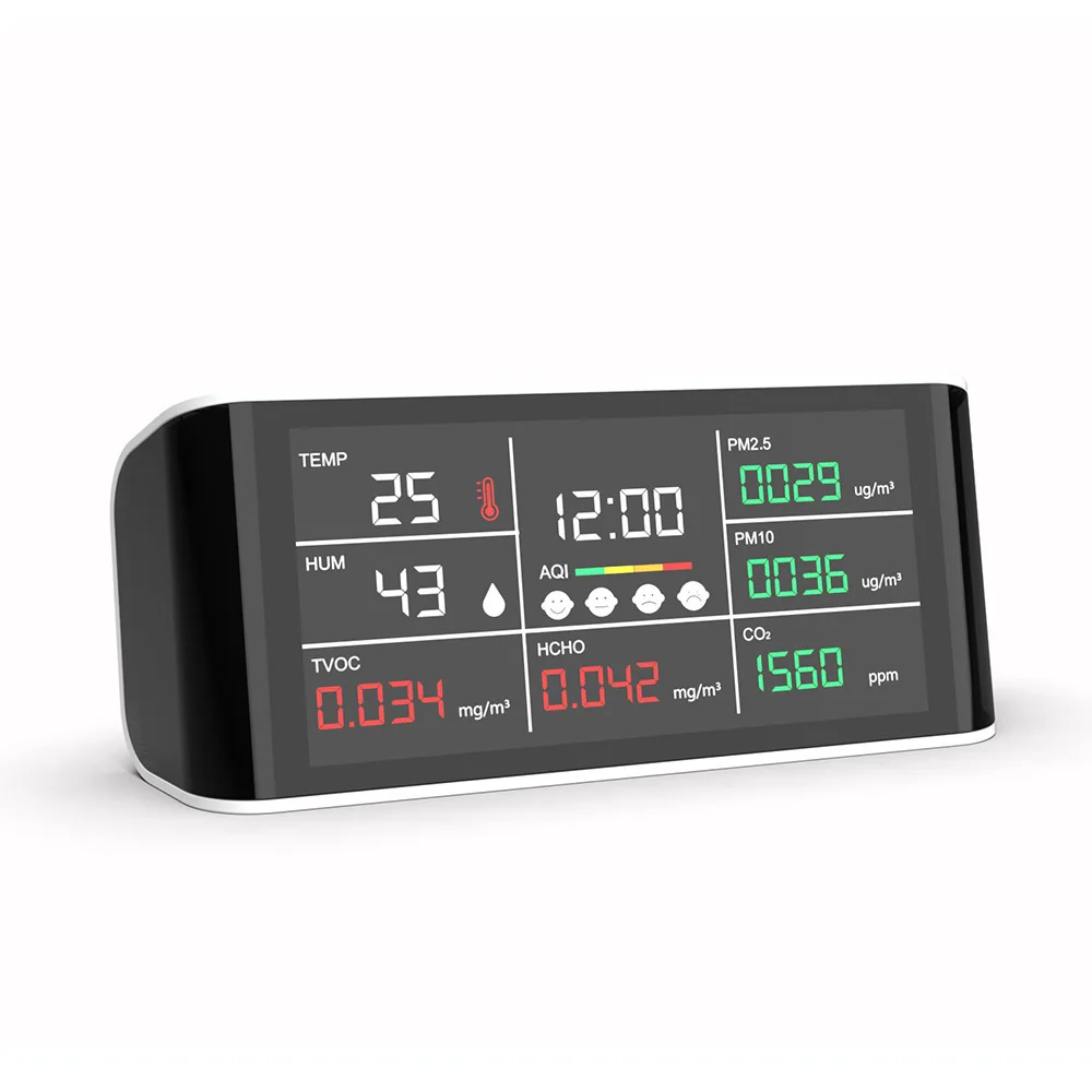 

WiFi Digital CO2 Detector Meter Thermohygrometer Rechargeable Temperature Humidity Meter Air Quality Monitor Home Air Tester