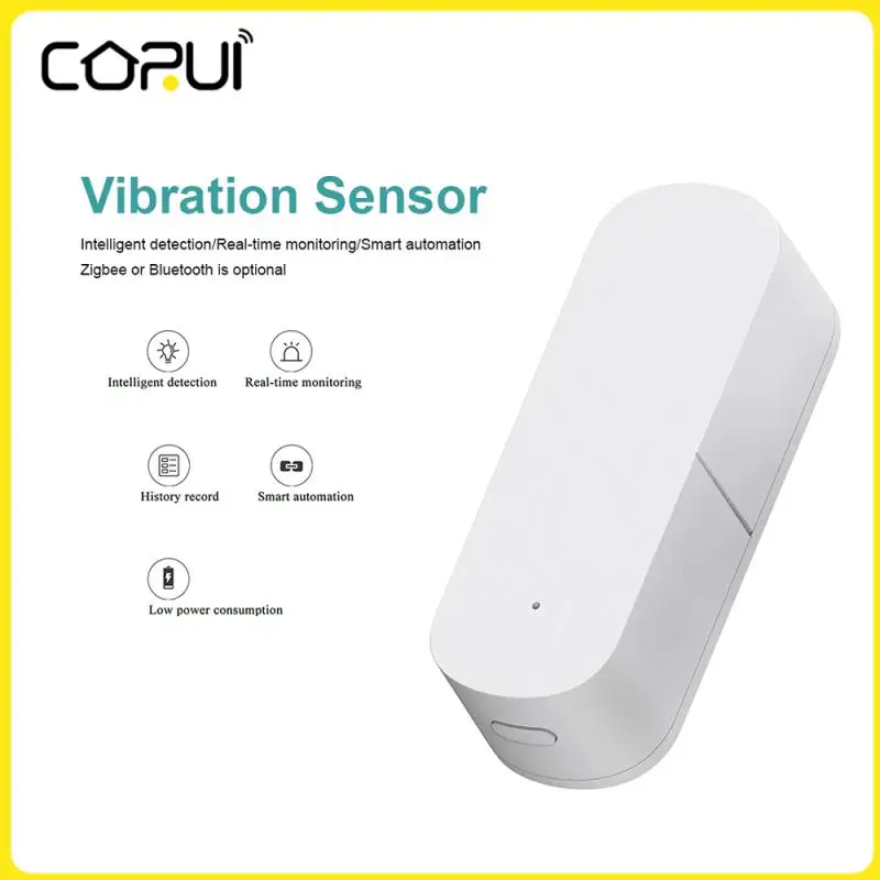 

Tuya Zigbee Smart Vibration Sensor Detection Security Protection Smart Home Real-Time Alarm Push Status Sync Via Smartlife APP