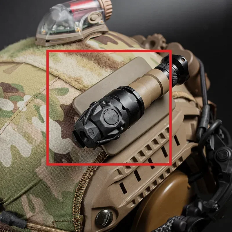 Tactical helmet adapter flashlight holder nylon hook loop hunting tactical airsoft fast base fixed mount