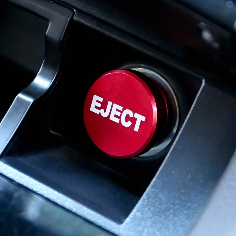 Copertura Accendisigari Auto In Alluminio – Pulsante Missilistico Rosso, Antipolvere, Universale 12V