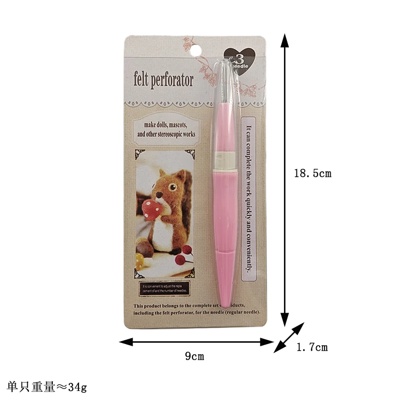 Wool Felting Kit Needle Felt Kit Needle Felting Wool Wool Felting Needles Needle Felting Mat Wool Felt Accessories Wool felt 3-needle set Poke Poke three-needle set Three-needle pen DIY tool