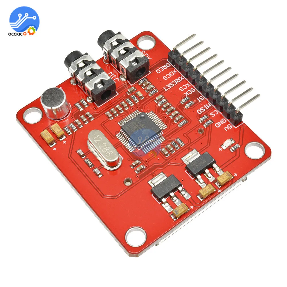 VS1053 MP3 Module Breakout Board With Card Slot VS1053B Ogg Real-time Recording MP3 Player Shield Record for Arduino