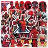 50pcs The Avengers Deadpool Cartoon Stickers Cool Super Hero Anime Decals DIY Phone Laptop Skateboard Sticker Decor Toys 1