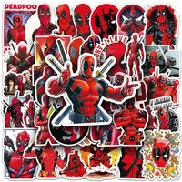 50pcs The Avengers Deadpool Cartoon Stickers Cool Super Hero Anime Decals DIY Phone Laptop Skateboard Sticker Decor Toys 1