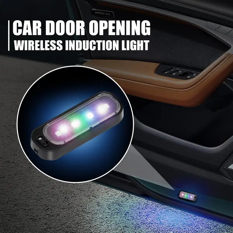

LED Car Interior Courtesy Door Light USB Charging Led Side Door Panel Lights Car Door Welcome Light Anti-collision Signal Lamp