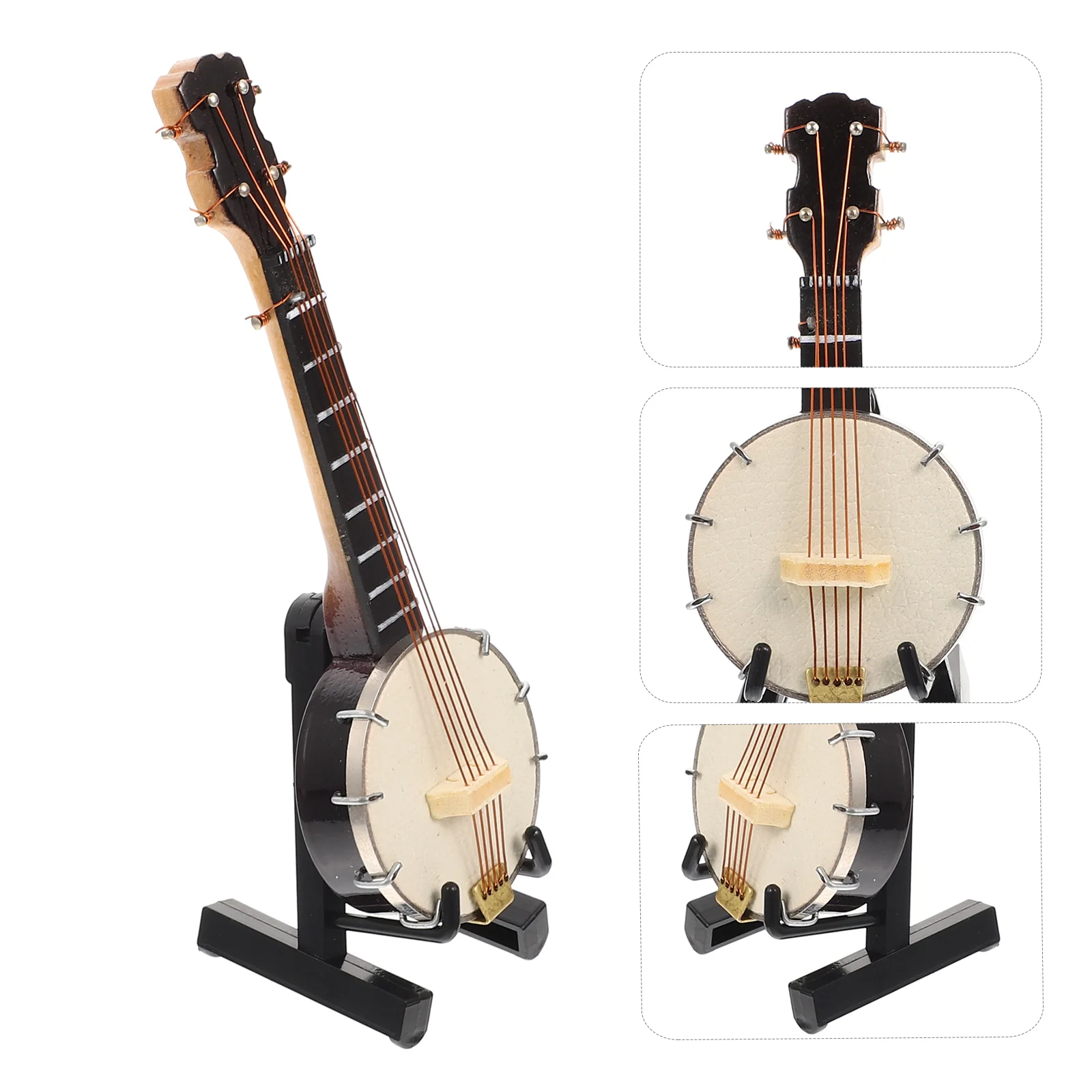 

Instrument Banjo Model and Women Toy Furniture Small Parts (Plastic) House